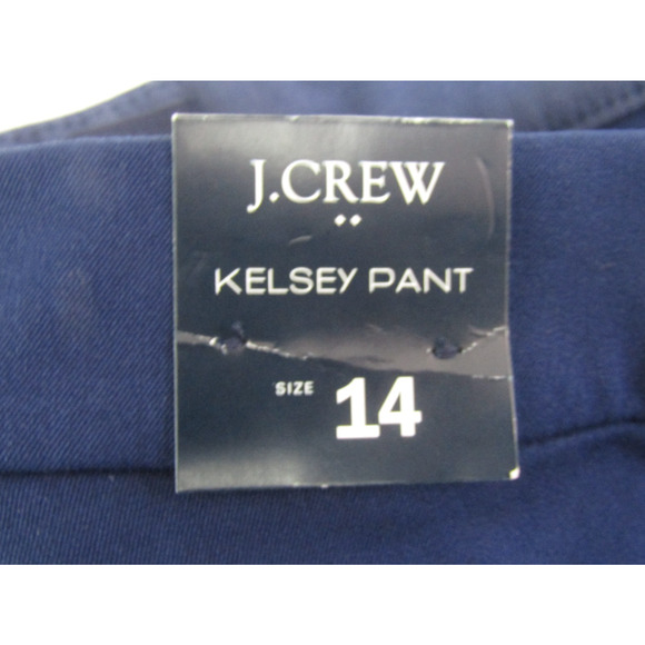 J. Crew Blue Kelsey Flare Pant Women's sz 14 34"x25" Minimalist Neutral Nautical - Picture 7 of 10